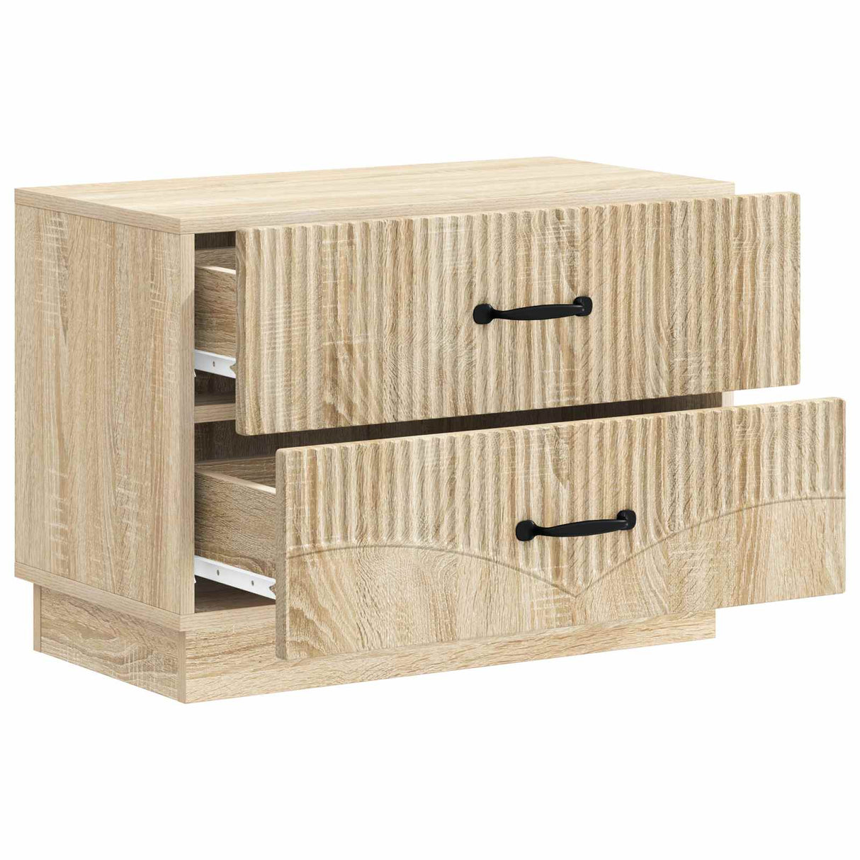 vidaXL Nachtkastje met lade Zwart 62 x 34,5 x 44,5 cm Bewerkt hout