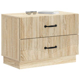 vidaXL Nachtkastje met lade Zwart 62 x 34,5 x 44,5 cm Bewerkt hout