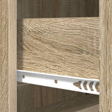 vidaXL Ladekast Zwart 66 x 34,5 x 87 cm Bewerkt hout