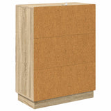 vidaXL Ladekast Zwart 66 x 34,5 x 87 cm Bewerkt hout