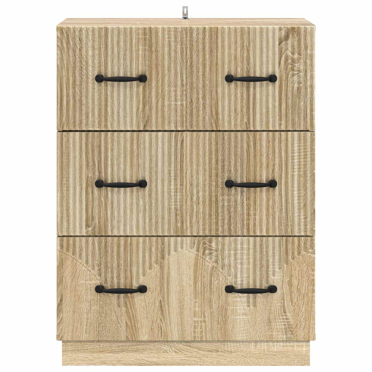 vidaXL Ladekast Zwart 66 x 34,5 x 87 cm Bewerkt hout