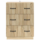 vidaXL Ladekast Zwart 66 x 34,5 x 87 cm Bewerkt hout