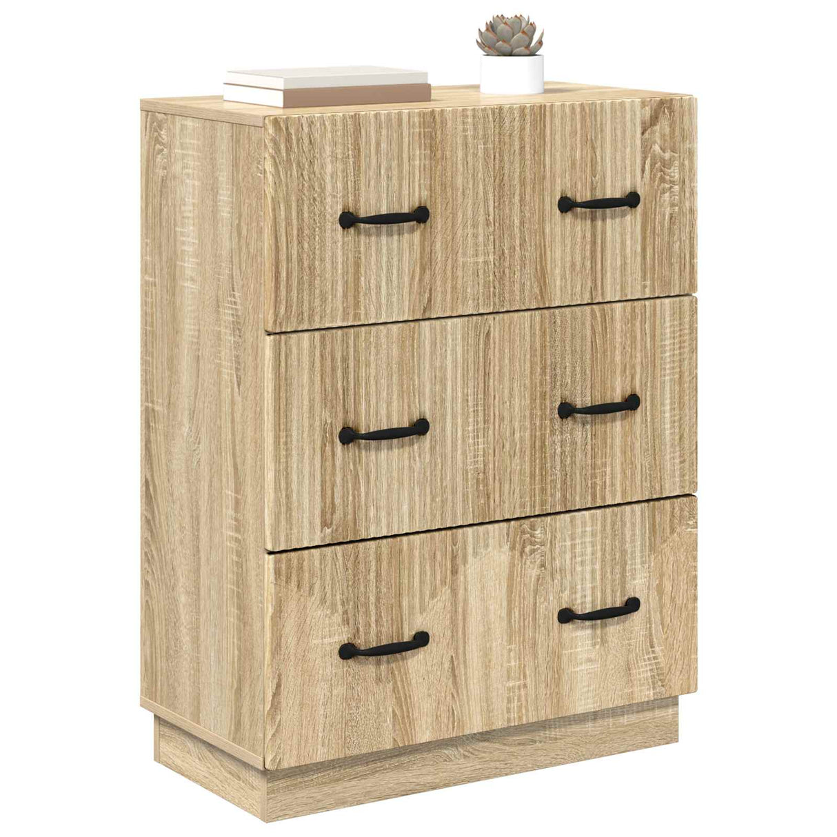 vidaXL Ladekast Zwart 66 x 34,5 x 87 cm Bewerkt hout