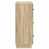 vidaXL Ladekast Zwart 66 x 34,5 x 87 cm Bewerkt hout