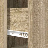 vidaXL Ladekast Zwart 33 x 34,5 x 87 cm Bewerkt hout