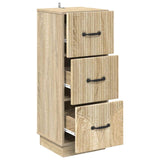 vidaXL Ladekast Zwart 33 x 34,5 x 87 cm Bewerkt hout