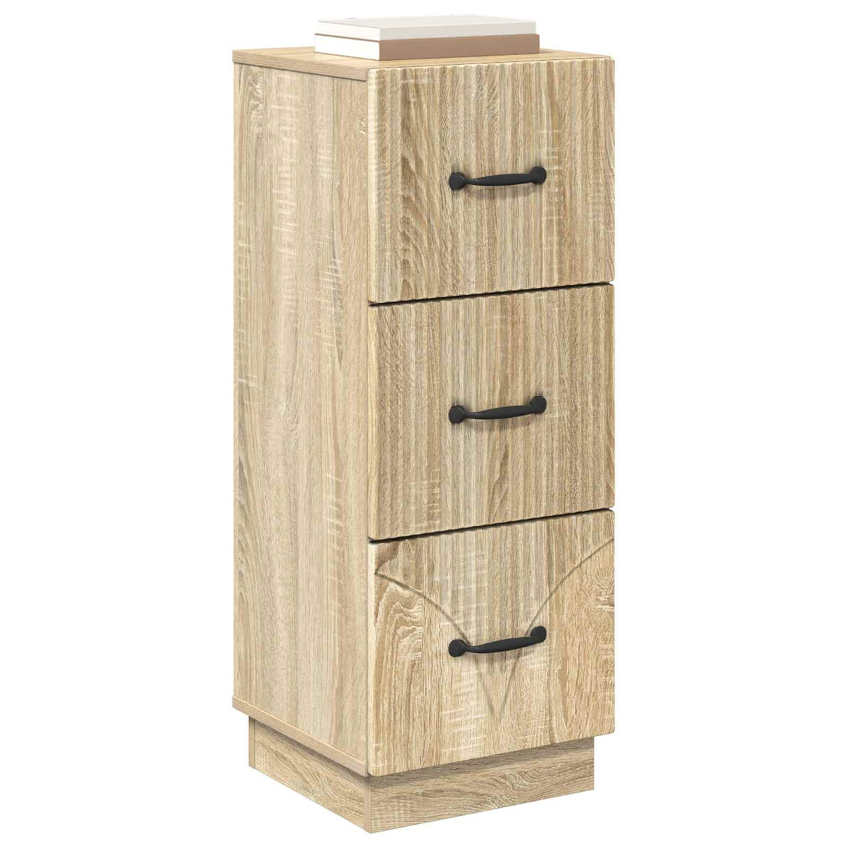 vidaXL Ladekast Zwart 33 x 34,5 x 87 cm Bewerkt hout