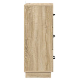 vidaXL Ladekast Zwart 33 x 34,5 x 87 cm Bewerkt hout