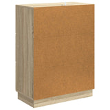vidaXL Dressoir met lade Zwart 66 x 34,5 x 87 cm Bewerkt hout