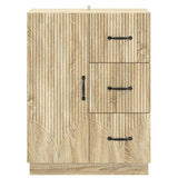 vidaXL Dressoir met lade Zwart 66 x 34,5 x 87 cm Bewerkt hout
