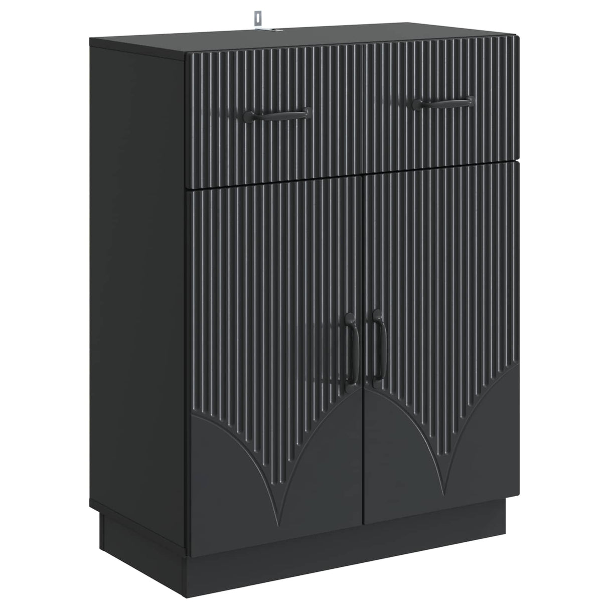 vidaXL Sideboard with Drawer Black 66 x 34.5 x 87 cm Engineered Wood