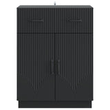 vidaXL Sideboard with Drawer Black 66 x 34.5 x 87 cm Engineered Wood