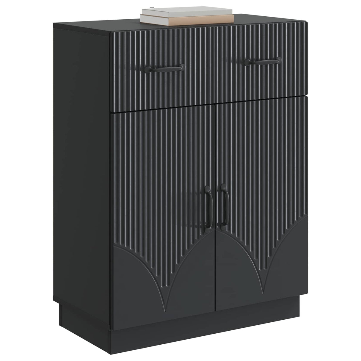 vidaXL Sideboard with Drawer Black 66 x 34.5 x 87 cm Engineered Wood