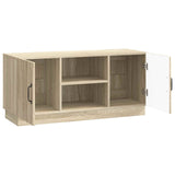 vidaXL TV Kast Zwart 102 x 34,5 x 47 cm Bewerkt hout