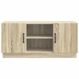 vidaXL TV Kast Zwart 102 x 34,5 x 47 cm Bewerkt hout