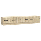 vidaXL TV Cabinet with Drawer Black 147 x 34.5 x 27 cm Engineered Wood