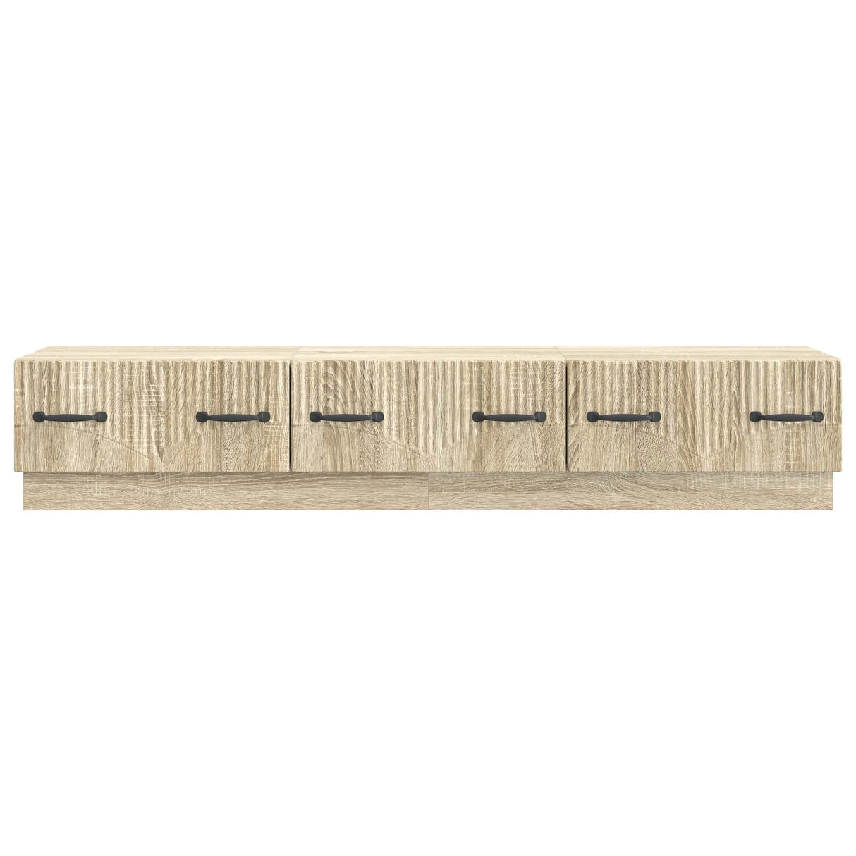 vidaXL TV Cabinet with Drawer Black 147 x 34.5 x 27 cm Engineered Wood