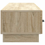 vidaXL TV Cabinet with Drawer Black 147 x 34.5 x 27 cm Engineered Wood
