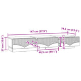 vidaXL TV Cabinet with Drawer Black 147 x 34.5 x 27 cm Engineered Wood