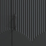 vidaXL TV Kast Zwart 99 x 34,5 x 47 cm Bewerkt hout