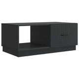 vidaXL Coffee table Black 90x50x37 cm Engineered wood