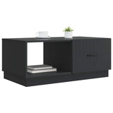 vidaXL Coffee table Black 90x50x37 cm Engineered wood