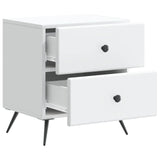 vidaXL Nachtkastje met lade 2 pcs Wit 43 x 34,5 x 47,5 cm Bewerkt hout