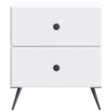 vidaXL Nachtkastje met lade 2 pcs Wit 43 x 34,5 x 47,5 cm Bewerkt hout