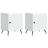 vidaXL Nachtkastje 2 pcs Wit 43 x 34,5 x 50 cm Bewerkt hout