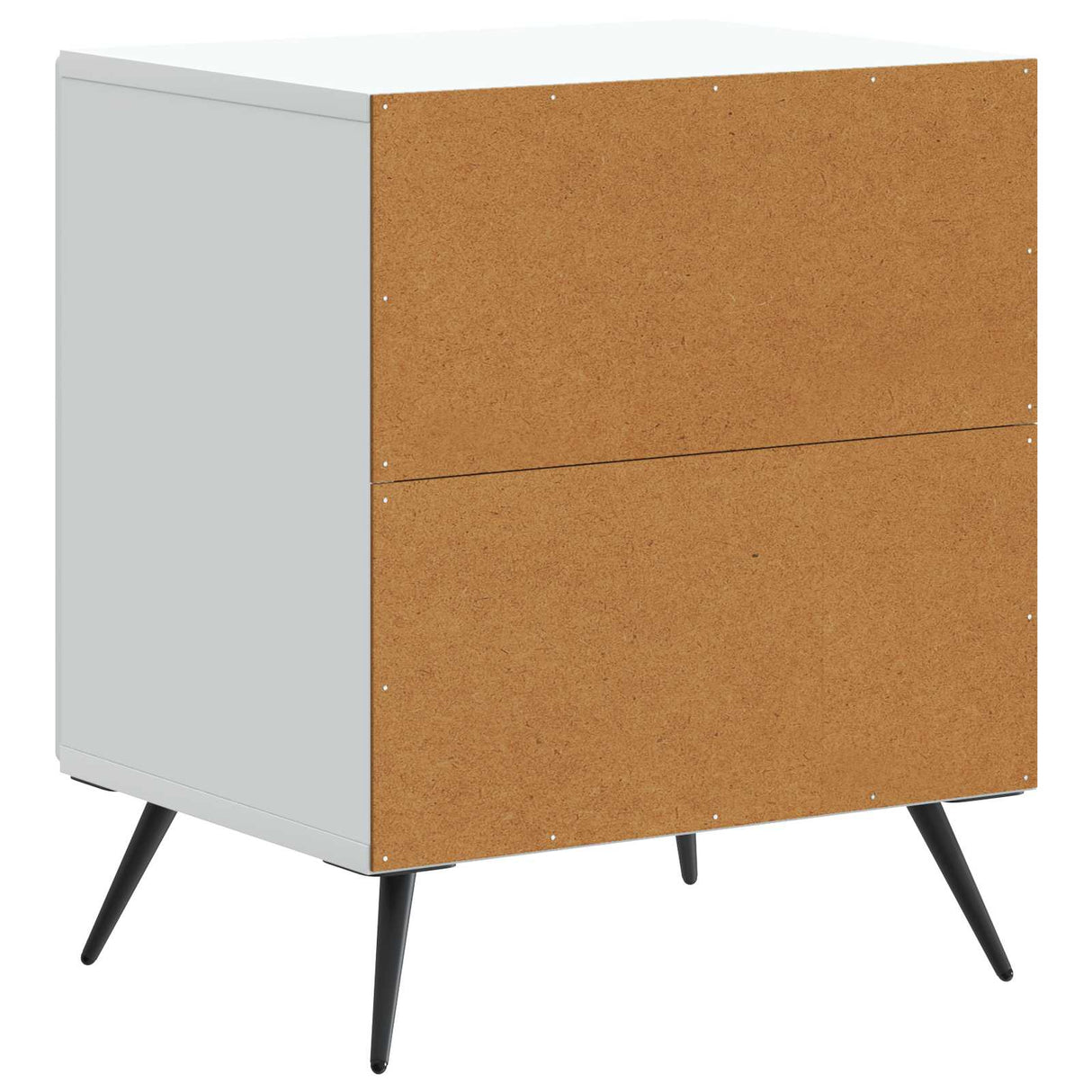 vidaXL Nachtkastje 2 pcs Wit 43 x 34,5 x 50 cm Bewerkt hout