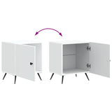 vidaXL Nachtkastje 2 pcs Wit 43 x 34,5 x 50 cm Bewerkt hout