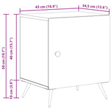 vidaXL Nachtkastje 2 pcs Wit 43 x 34,5 x 50 cm Bewerkt hout