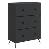 vidaXL Ladekast Zwart 66 x 34,5 x 90 cm Bewerkt hout