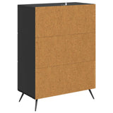 vidaXL Ladekast Zwart 66 x 34,5 x 90 cm Bewerkt hout