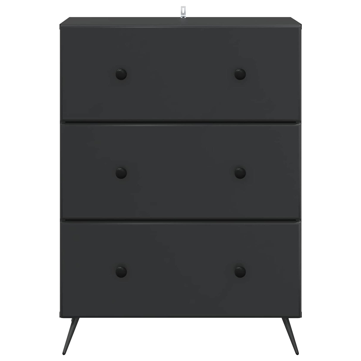 vidaXL Ladekast Zwart 66 x 34,5 x 90 cm Bewerkt hout