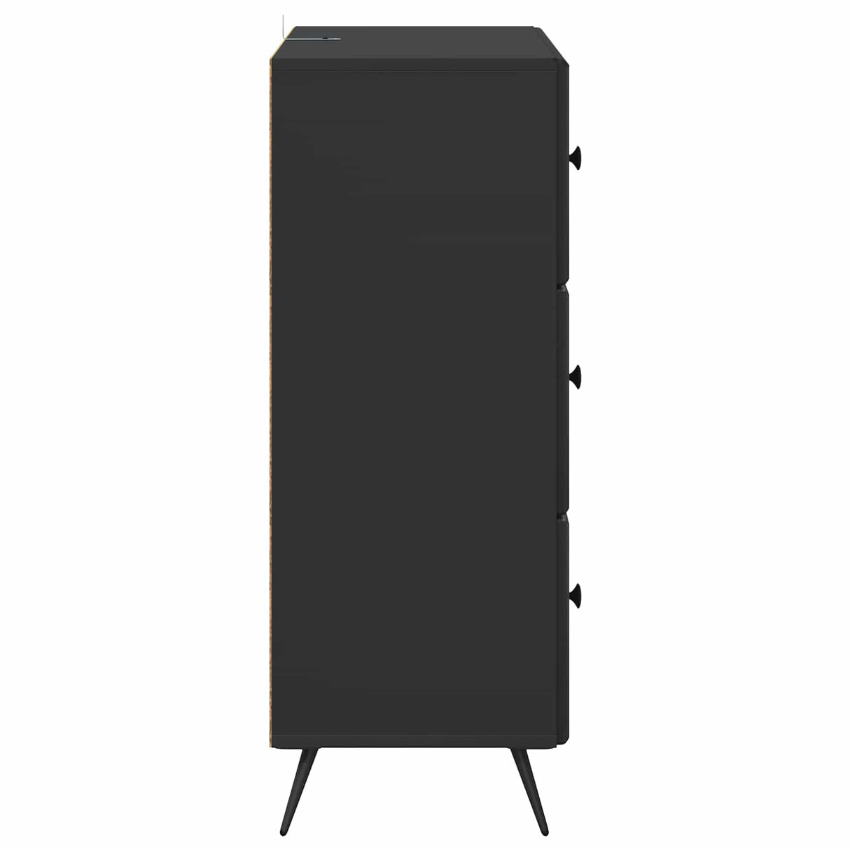 vidaXL Ladekast Zwart 66 x 34,5 x 90 cm Bewerkt hout
