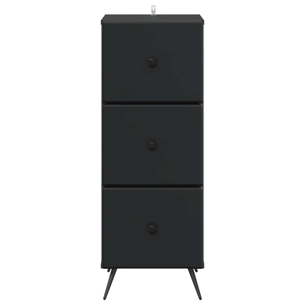 vidaXL Ladekast Zwart 33 x 34,5 x 90 cm Bewerkt hout