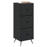 vidaXL Ladekast Zwart 33 x 34,5 x 90 cm Bewerkt hout