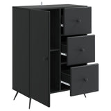 vidaXL Sideboard with drawer Black 66 x 34.5 x 90 cm Engineered wood