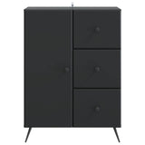 vidaXL Sideboard with drawer Black 66 x 34.5 x 90 cm Engineered wood