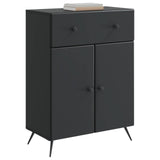 vidaXL Dressoir met lade Zwart 66 x 34,5 x 90 cm Bewerkt hout