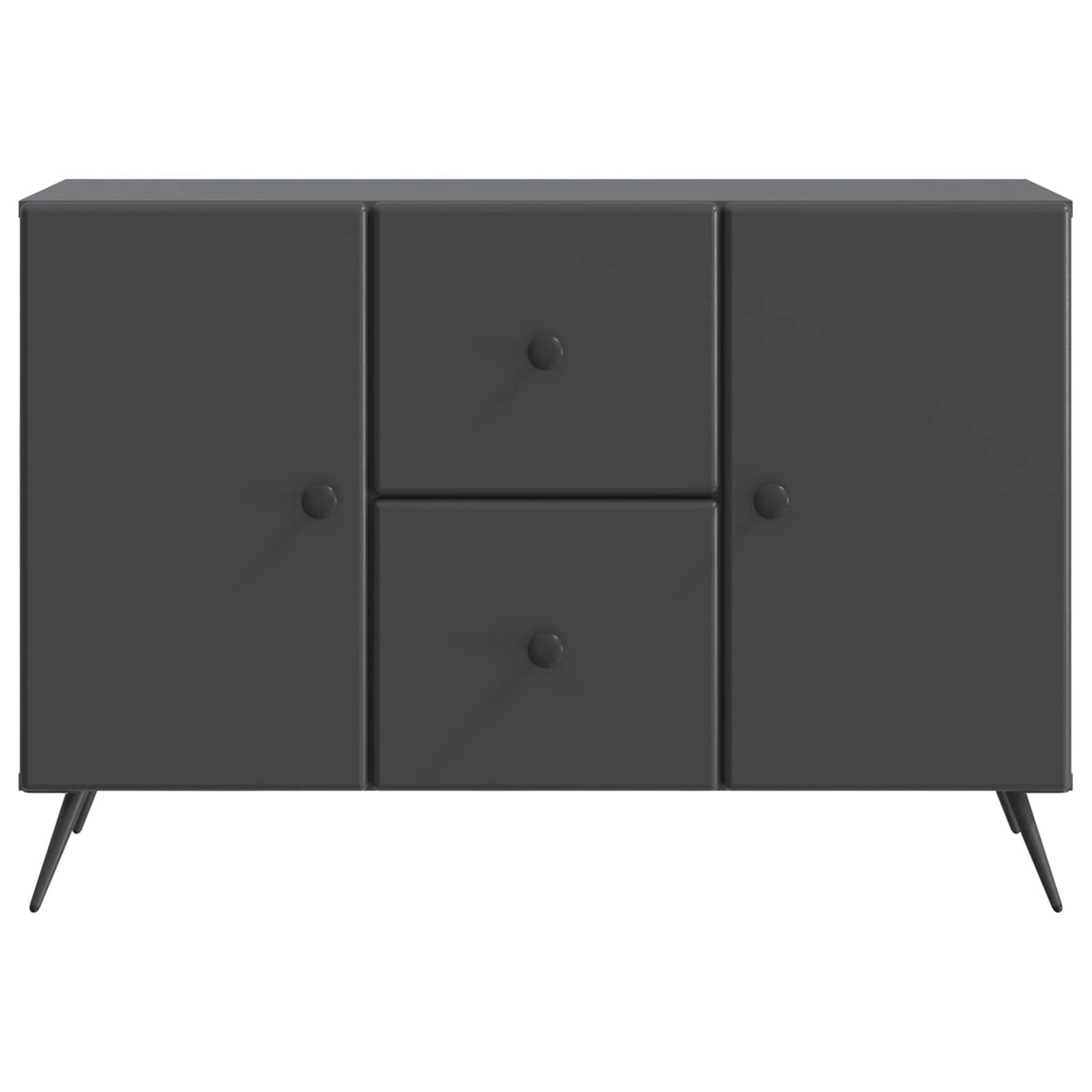 vidaXL Dressoir met lade Zwart 89 x 34,5 x 60 cm Bewerkt hout