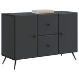 vidaXL Dressoir met lade Zwart 89 x 34,5 x 60 cm Bewerkt hout