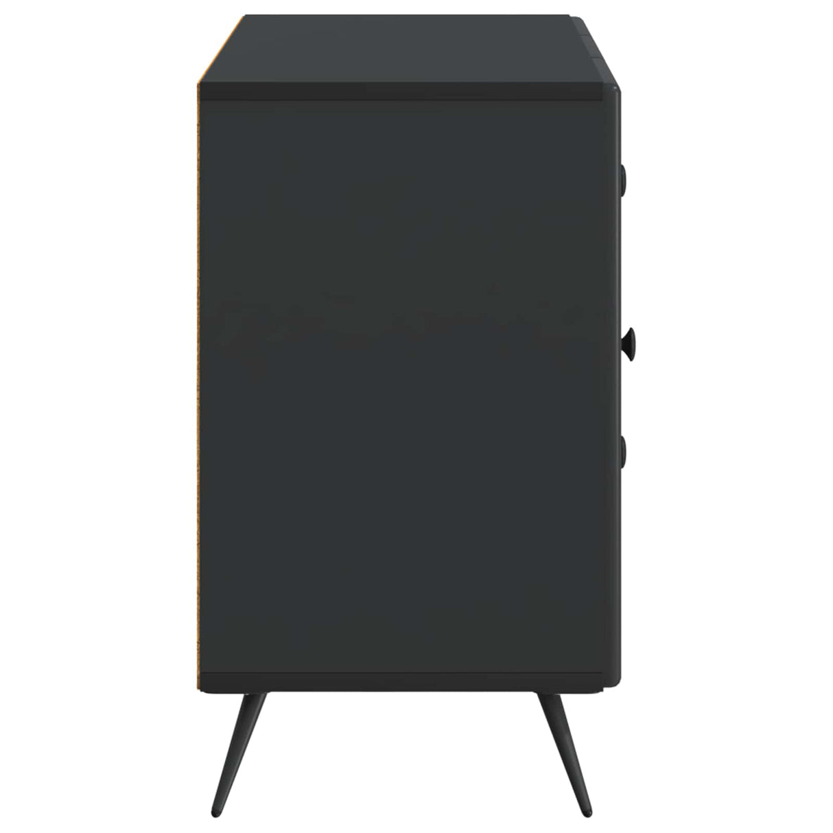 vidaXL Dressoir met lade Zwart 89 x 34,5 x 60 cm Bewerkt hout