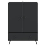 vidaXL Dressoir met lade Zwart 66 x 34,5 x 95 cm Bewerkt hout