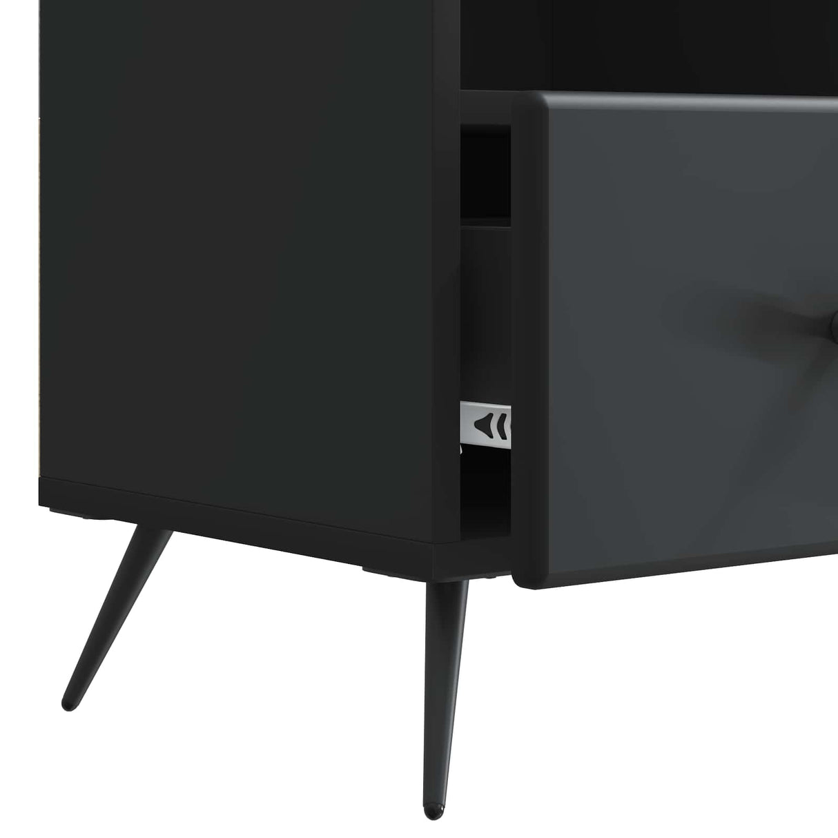 vidaXL TV Kast met lade Zwart 102 x 34,5 x 50 cm Bewerkt hout