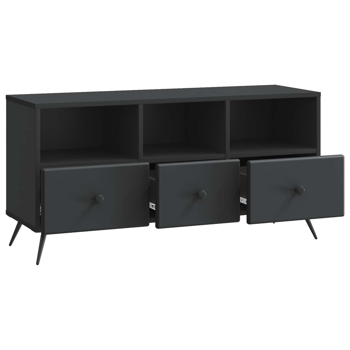 vidaXL TV Kast met lade Zwart 102 x 34,5 x 50 cm Bewerkt hout