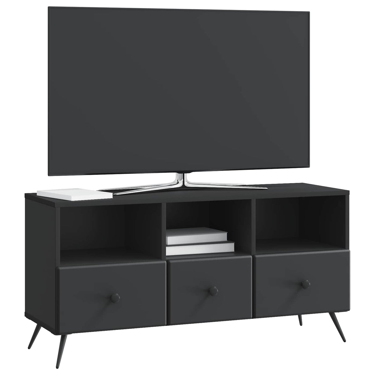 vidaXL TV Kast met lade Zwart 102 x 34,5 x 50 cm Bewerkt hout