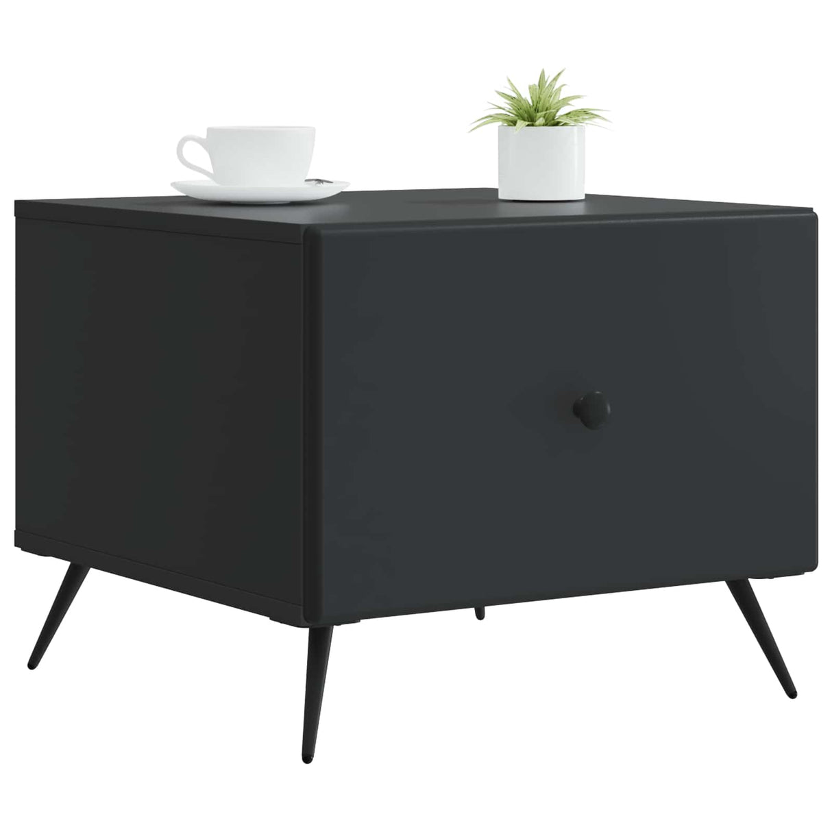 vidaXL Salontafel met lade Zwart 49 x 50 x 40 cm Bewerkt hout