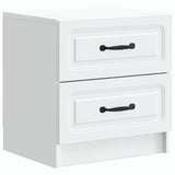 vidaXL Nachtkastje met lade 2 pcs Wit 43 x 34,5 x 44,5 cm Bewerkt hout